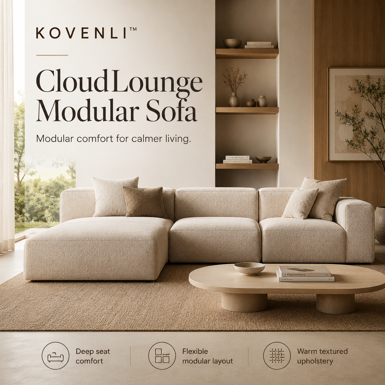 KOVENLI™ CloudLounge Modular Sofa